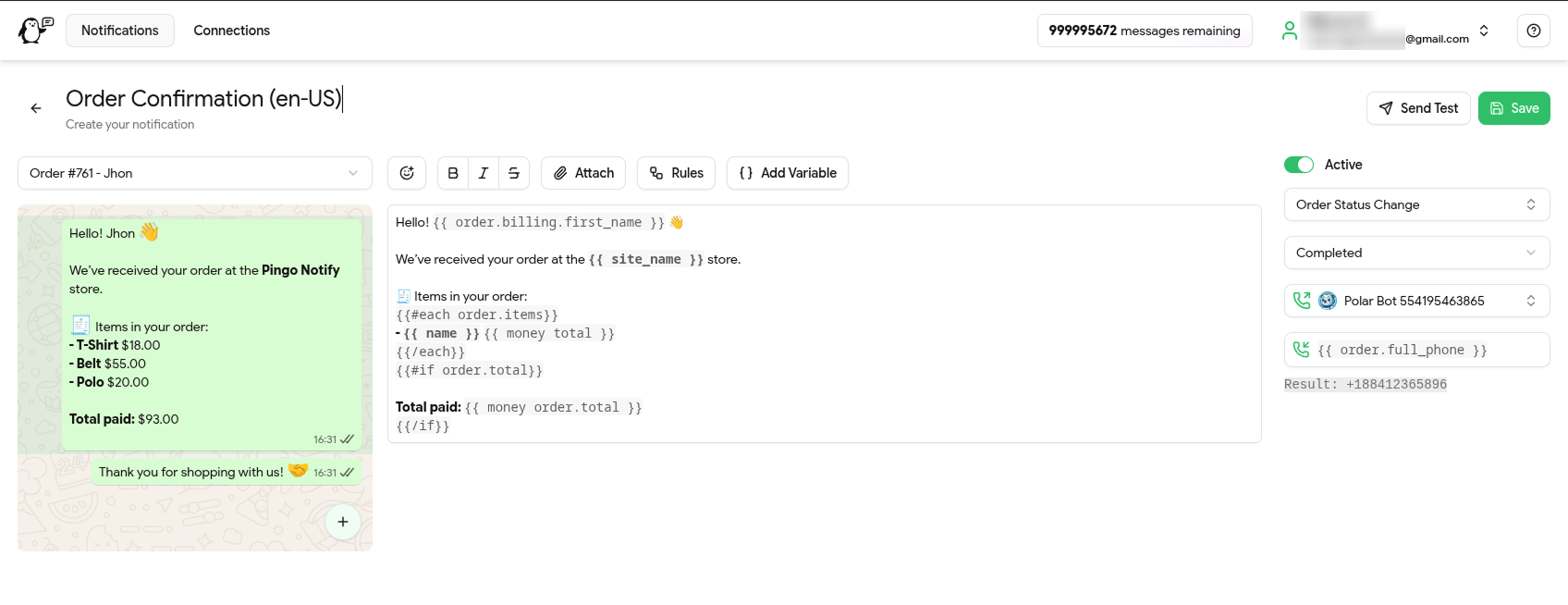 Template Editor Interface